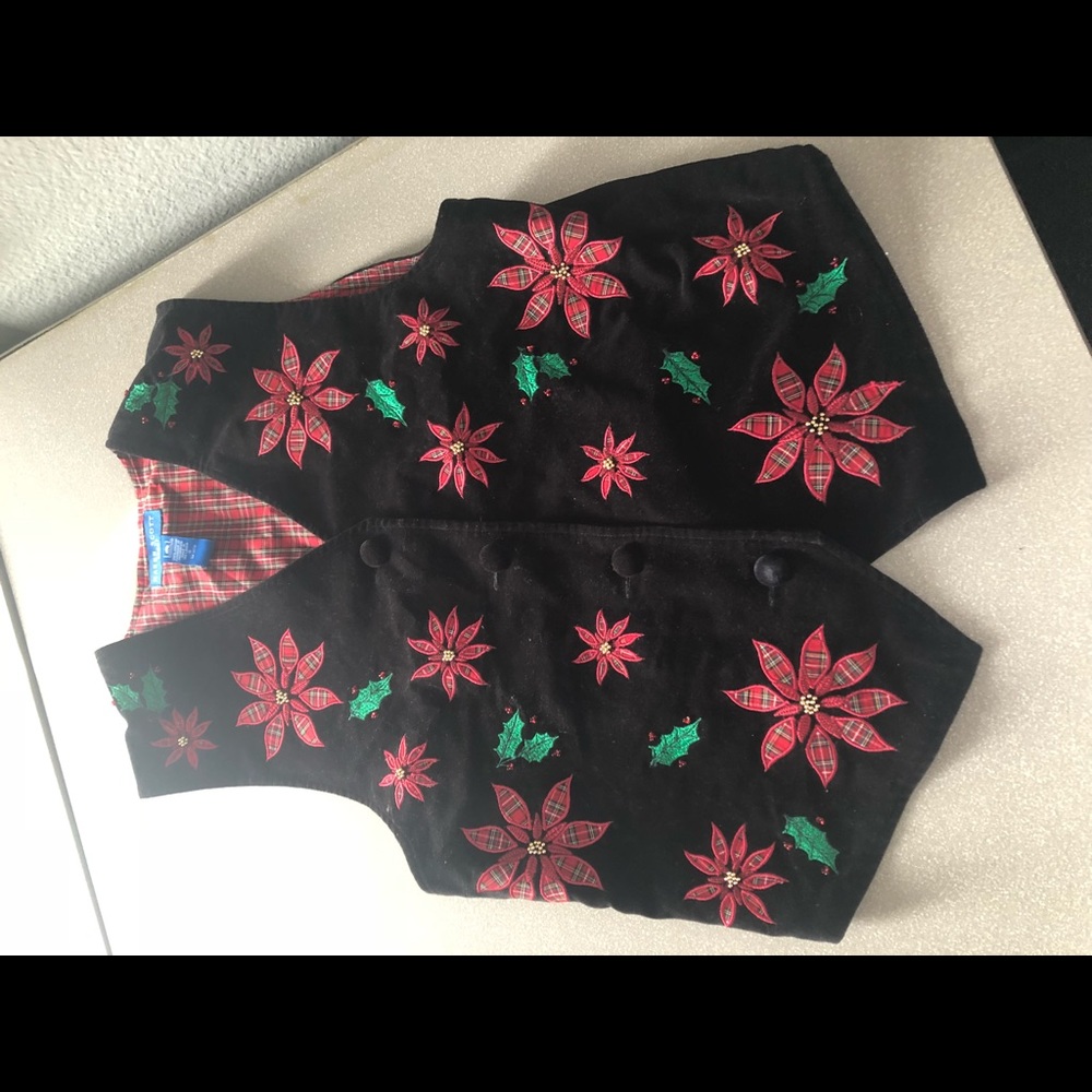 Karen Scott Holiday Vest sz S